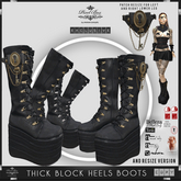 PIXEL BOX - Thick Block Heels Boots
