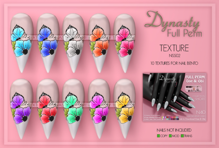 Dynasty - TEXTURES Nails BENTO N42 - NSS02