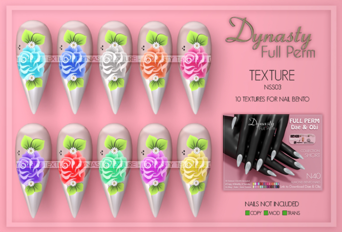 Dynasty - TEXTURES Nails BENTO N42 - NSS03