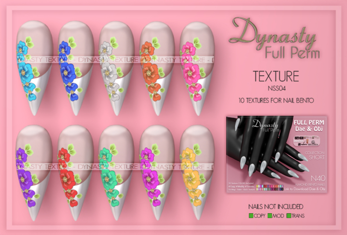 Dynasty - TEXTURES Nails BENTO N42 - NSS04