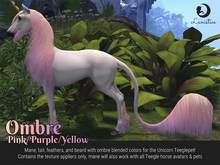 Lunistice: Ombre Mane & Fluff - Pink/Purple/Yellow (Teeglepet)