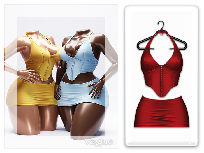 Vague. Leora Set - Red -