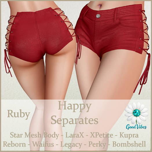 GoodVibes Happy Shorts Ruby 