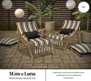 Moss & Luna- Boho Beach Chair Black (add)