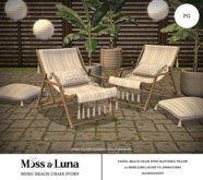 Moss & Luna- Boho Beach Chair Cream (add)
