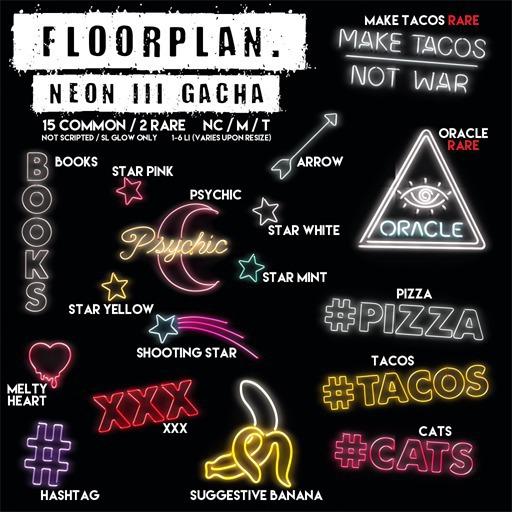 floorplan. neon III gacha / make tacos RARE
