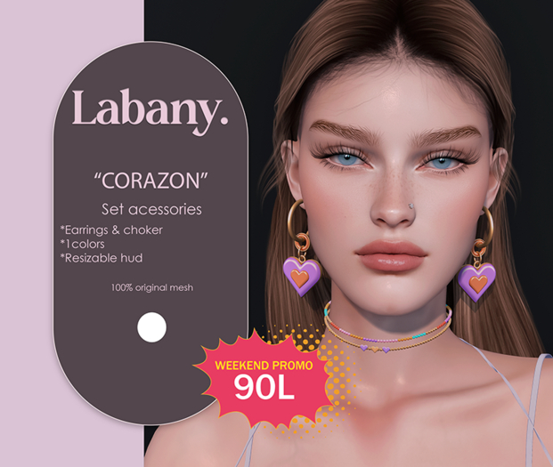 Labany. "Corazon" accessories - White