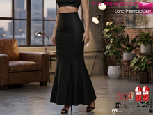 Full Perm Female Lace Front Black Long Victorian Maxi Mermaid Skirt for Maitreya 5.3 LaraX Ebody Reborn Legacy Belleza