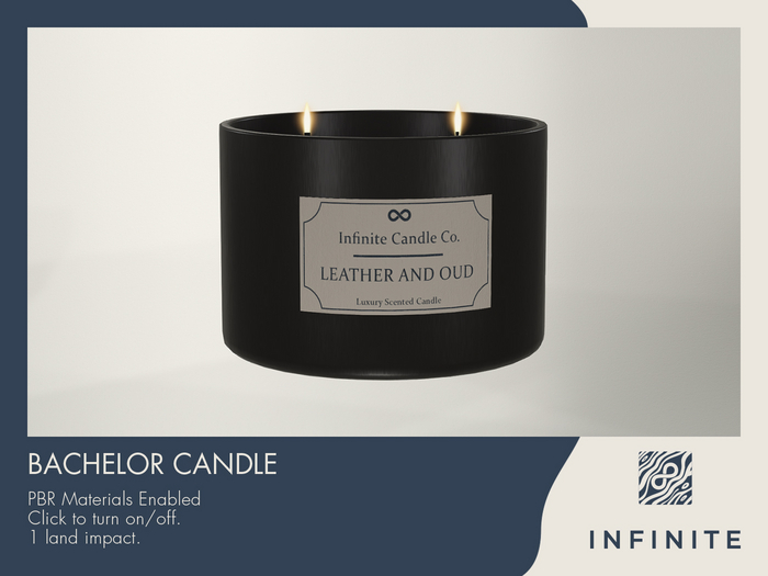 Infinite - Bachelor Candle - PBR Candle with Flame Effect