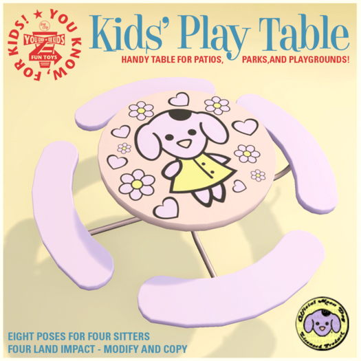 [YKFK] Kids' Play Table - Moon Dog