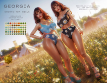 GEORGIA Shorts + Top + Heels — 120 Mix‑Match Textures | Mega Pack