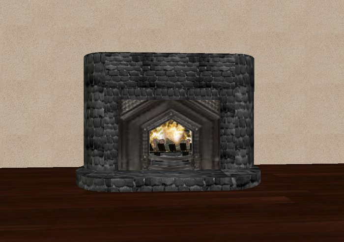 Heavy Gothic Fireplace version 3