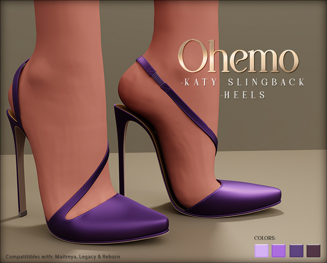 Ohemo - Katy slingback heels - violets (Add me)