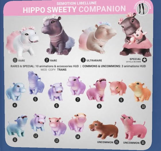 SEmotion Libellune Hippo Sweety Companion COMMON 11