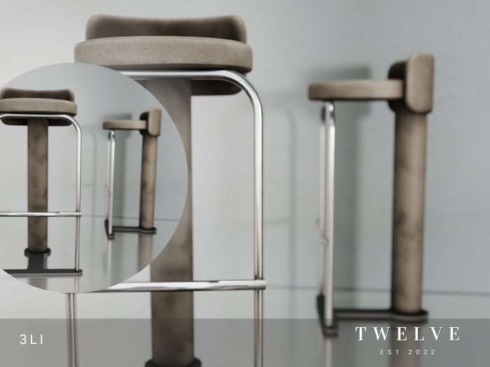 TWELVE - Balenciego Stool - Mudd