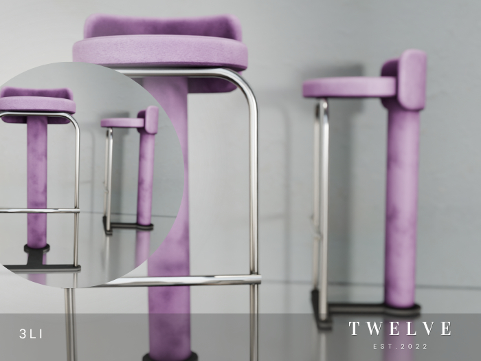 TWELVE - Balenciego Stool - Pink