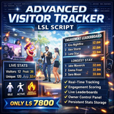 Advanced Visitor Tracking & Analytics System – Smart Club Management, Engagement Monitoring, Leaderboard LSL Script