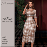 La Feminique Katrina Houndstooth Tan