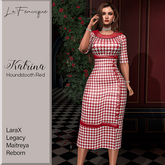 La Feminique Katrina Houndstooth Red