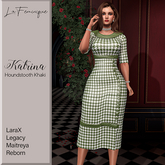 La Feminique Katrina Houndstooth Khaki