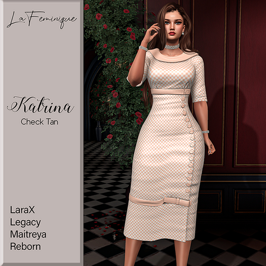 La Feminique Katrina Check Tan