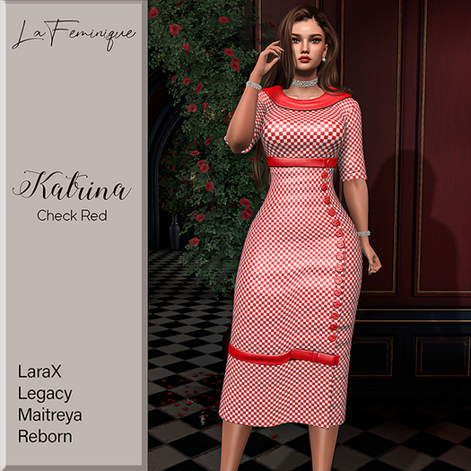 La Feminique Katrina Check Red 