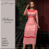 La Feminique Katrina Check Red 