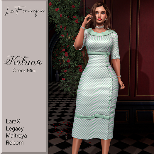 La Feminique Katrina Check Mint 