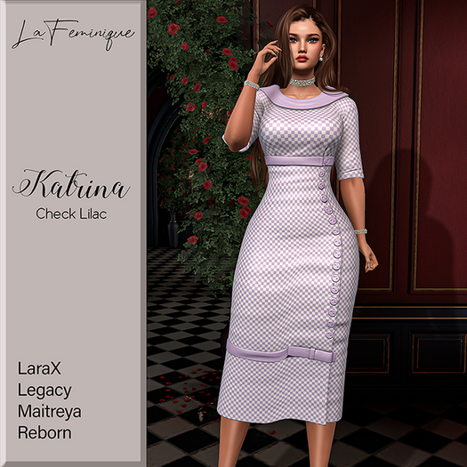 La Feminique Katrina Check Lilac 
