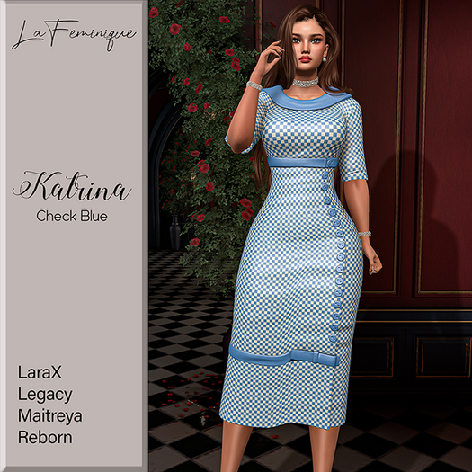 La Feminique Katrina Check Blue