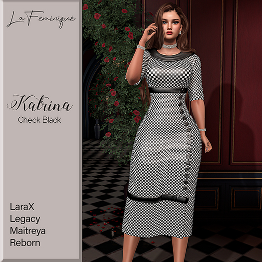 La Feminique Katrina Check Black
