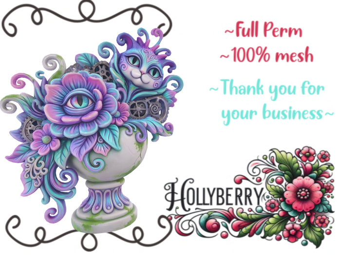 HB: Whimsy Clockwork Blooming Cat FuLL PERM