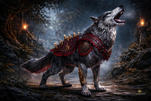 Armored War Wolf – Fantasy Battle Companion Sculpture