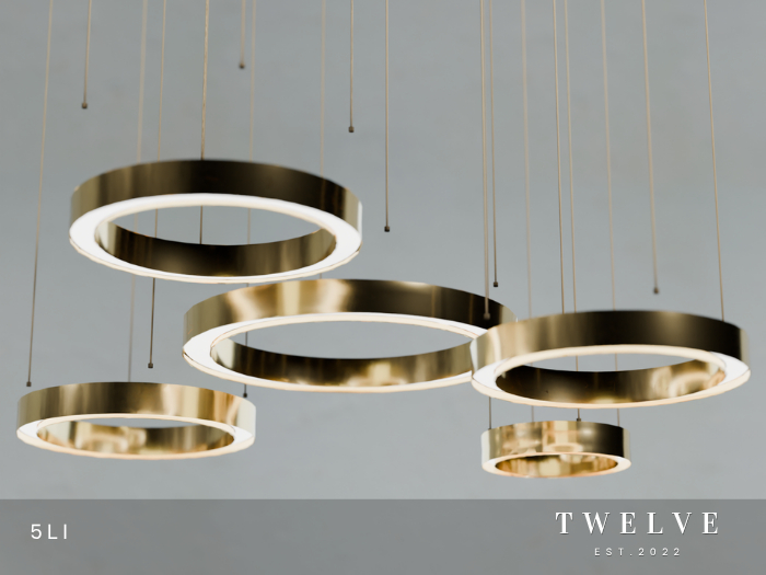 TWELVE - Eniola Chandelier - Gold