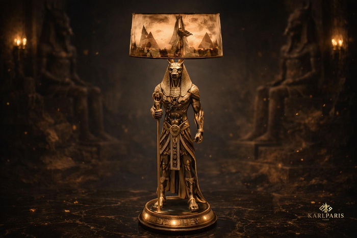Anubis Egyptian Lamp Statue – Ancient God Luxury Decor Lighting