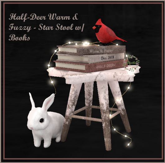 Half-Deer Warm & Fuzzy - Star Stool w/ Books