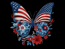 4th of July Butterfly American Flag Full Perm