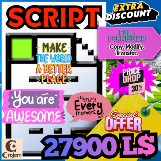 Second Life Marketplace - Menu Driven Color Change V3 Full Perm Script ...