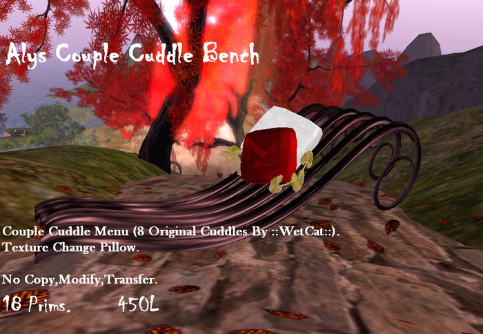 Alys Couple Cuddle Bench``'*Romantic Swings By Rie*'`` Boxed