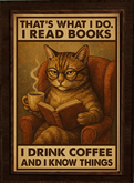Fluffingtons Cat Art - Funny Coffee Frame