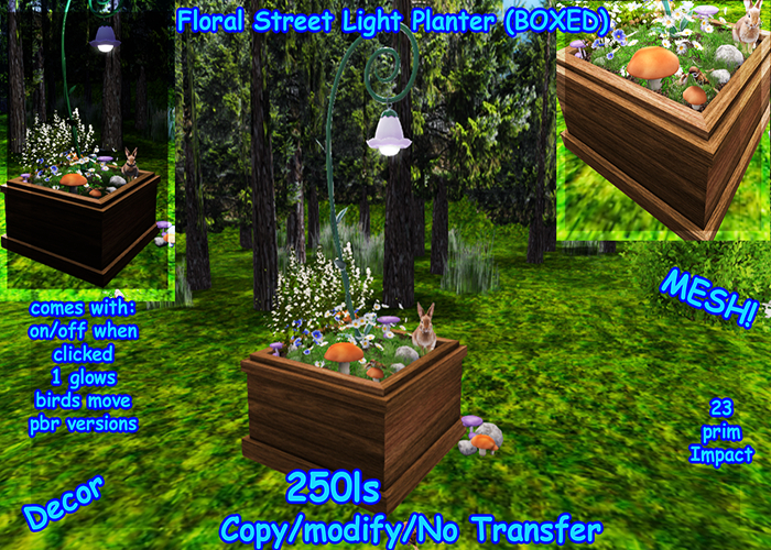 Floral Street Light Planter (BOXED)