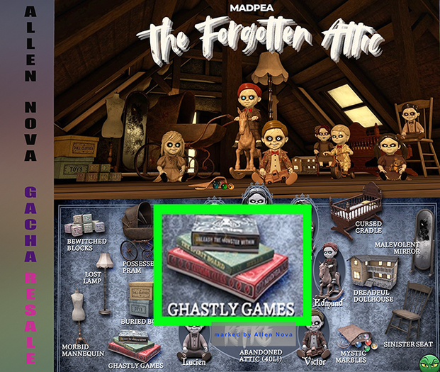 Second Life Marketplace - Ghastly Games - The Forgotten Attic - MadPea