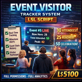 Advanced Event Visitor Tracker System (LSL Script) – Attendance, Engagement Analytics, Milestones & History | Full Perm