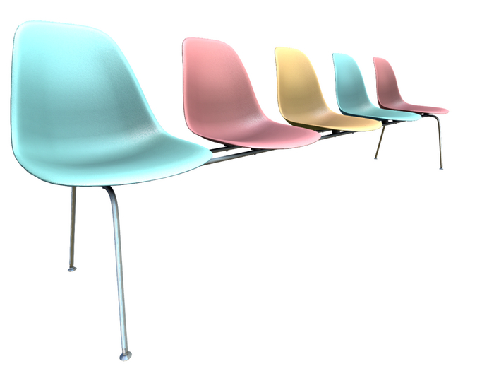 (Milk Motion) The launderette - pop bench 5 seats
