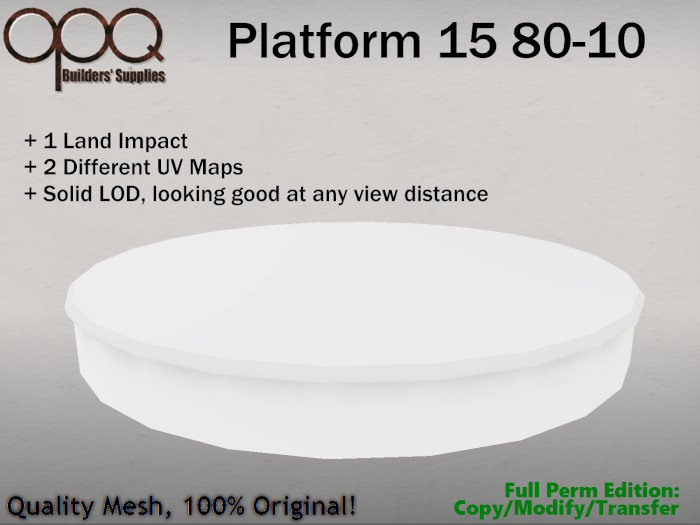 Full Perm 1LI Round Platform - OPQ Platform 15 80-10