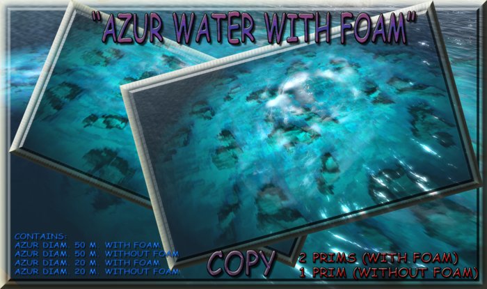 reef azur foam azurblue wave