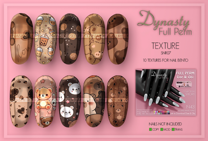 Dynasty - TEXTURES Nails BENTO N43 - SNR07