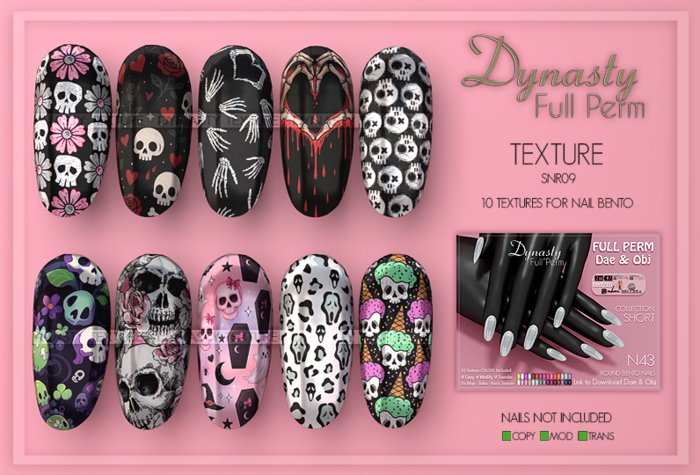 Dynasty - TEXTURES Nails BENTO N43 - SNR09