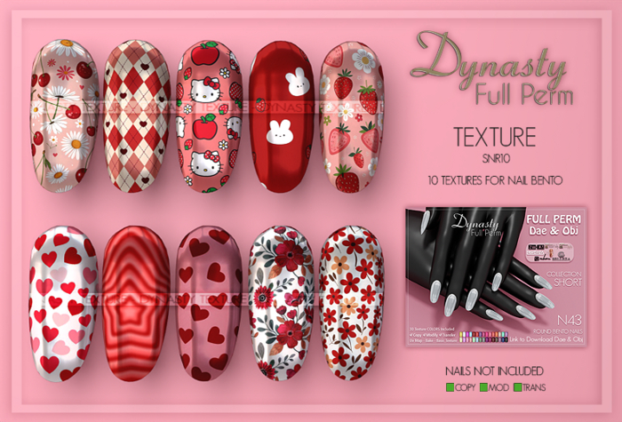 Dynasty - TEXTURES Nails BENTO N43 - SNR10