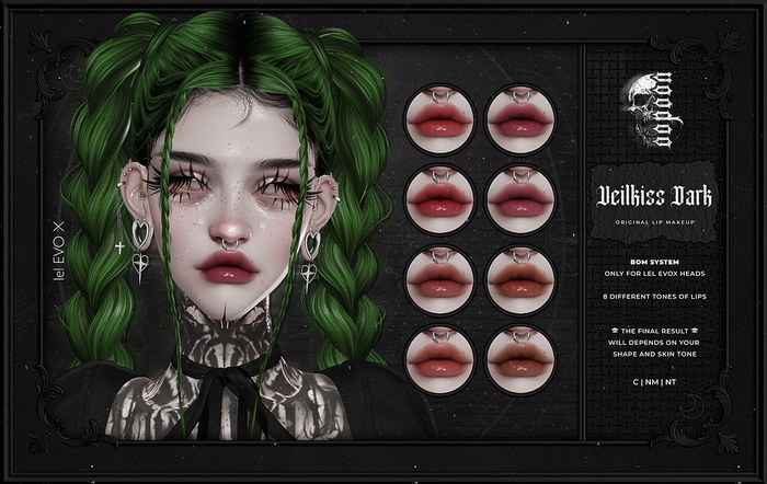 voodoo. Veilkiss Lip Makeup Darks - lel EVOX